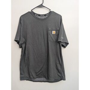 A4 Carhartt Men's Force Relaxed Midweight Short Sleeve Pocket T-Shirt Gray Sz L